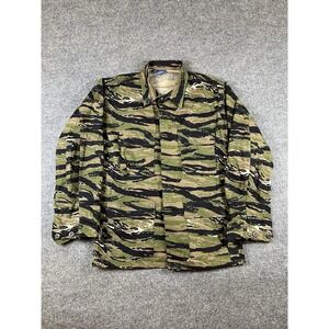 Propper Tiger Stripe Camo Jacket Mens M Green Military BDU Vintage